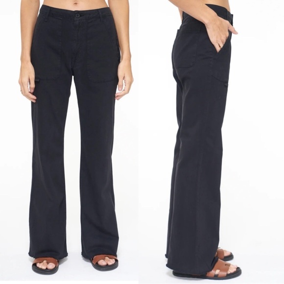 NWOT, Pistola Sasha Carpenter High Rise Relaxed Flare - Fade To Black, Sz 29 - Picture 2 of 16